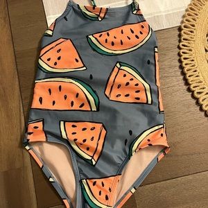 Little Girls Tea Collection Watermelon Bathing Suit Size 6